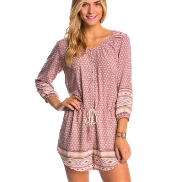 RIP Curl Indio Romper Size L Lightweight Vicose Pink Shorts Beach Summer Coverup - Picture 16 of 16